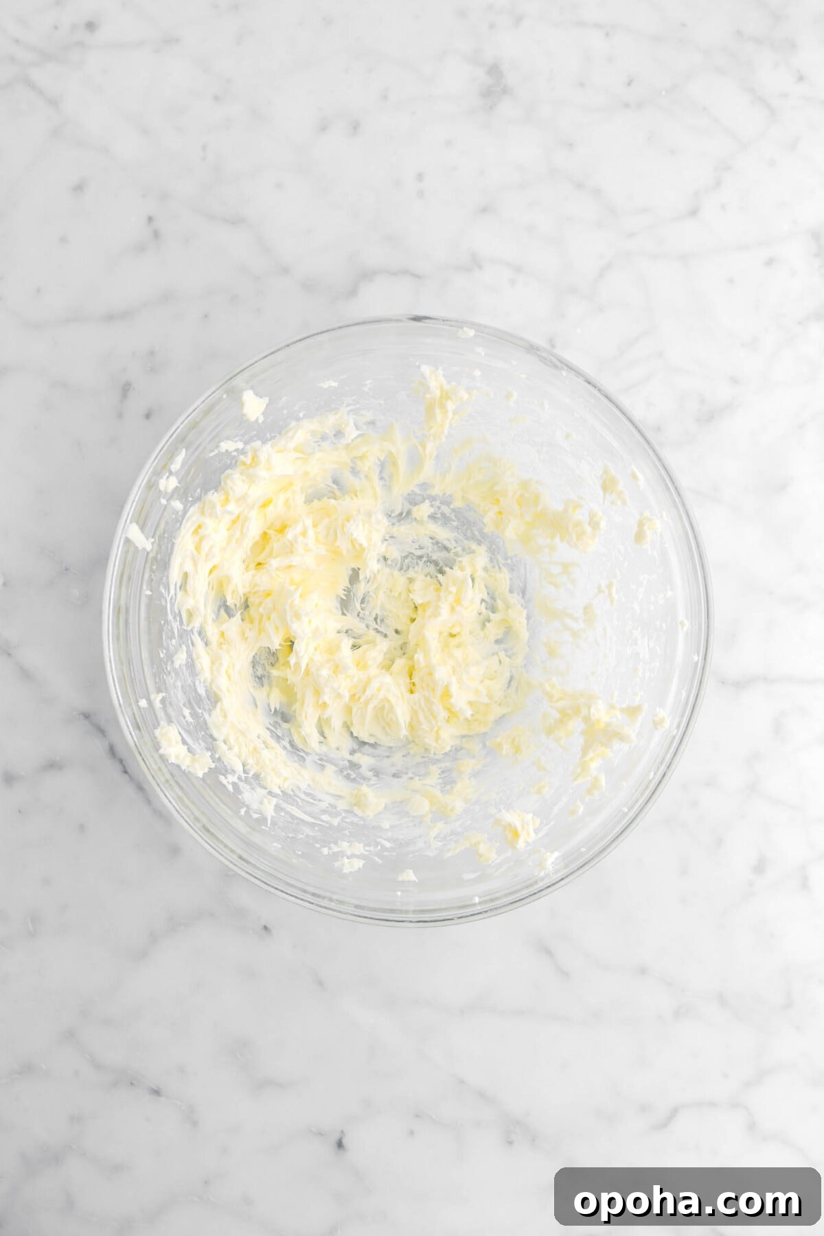 Santa’s Glove Peppermint Sugar Cookies: Festive Holiday Recipe 16 creamed butter in glass bowl.