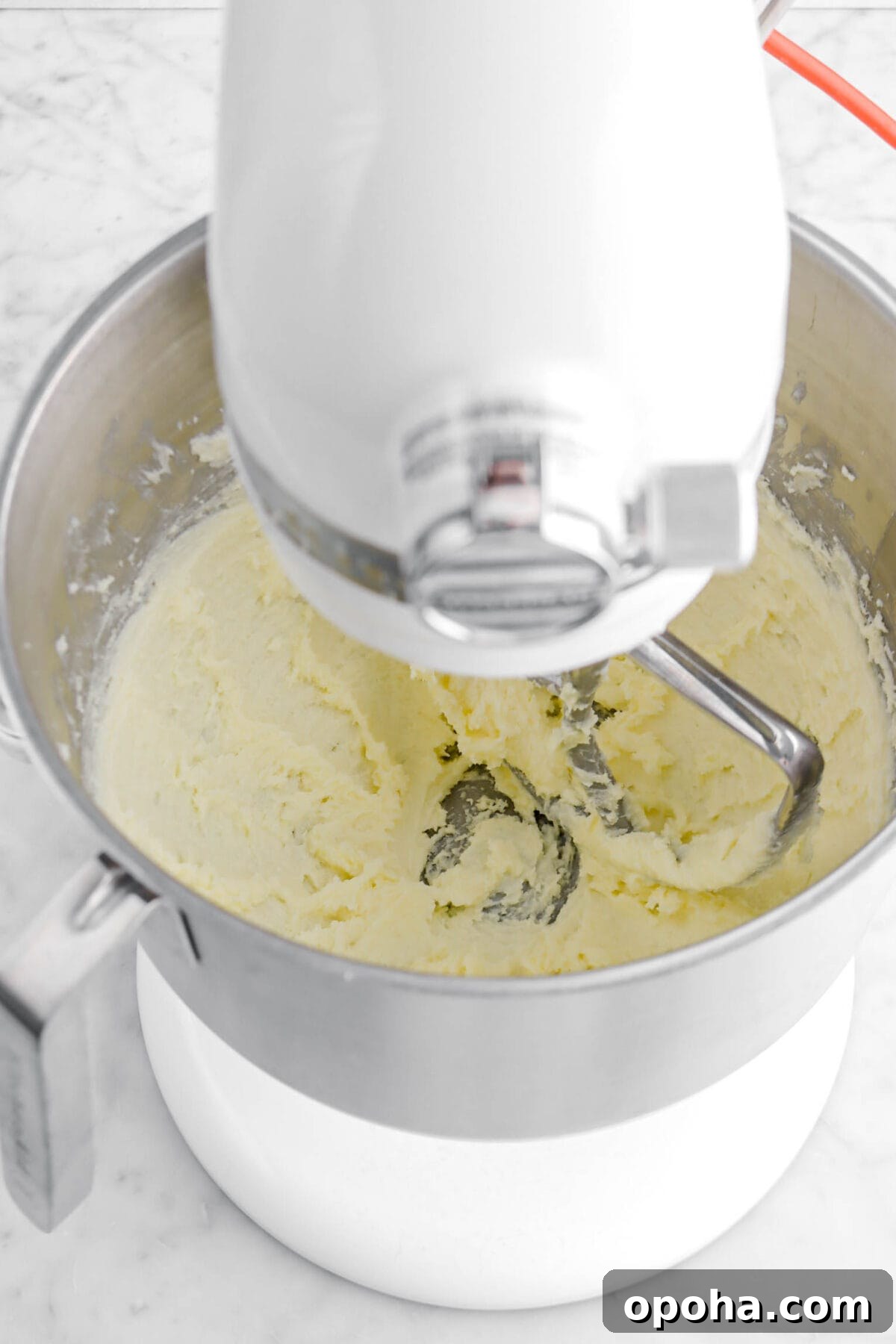 Santa’s Glove Peppermint Sugar Cookies: Festive Holiday Recipe 10 creamed sugar and butter in stand mixer.