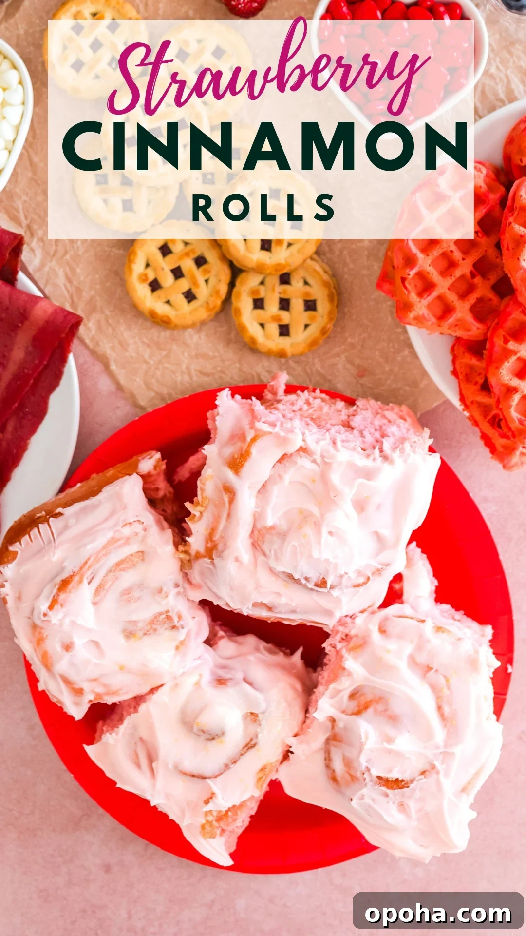 strawberry cinnamon rolls pinterest pin