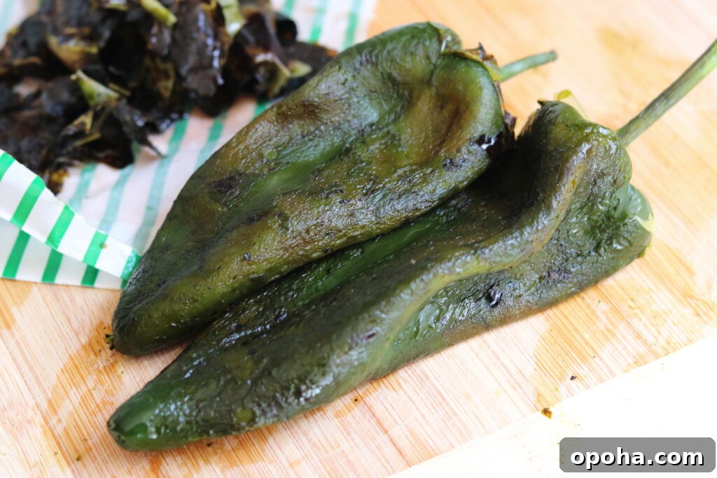 How to Roast Chiles at Home: Simple Steps for Smoky Flavor 10 roasted, peeled poblano chiles
