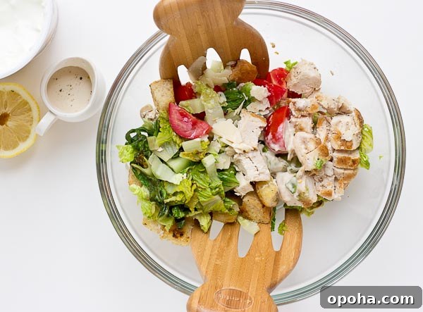 Grilled Romaine Chicken Caesar Chopped Salad Recipe 6 Homemade sourdough croutons