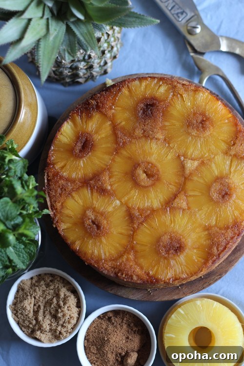 Classic Pineapple Upside-Down Cake Recipe for Homemade Desserts 3 Finished pineapple upside-down cake