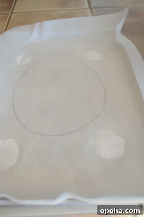 Easter Pavlova Recipe with Fresh Fruit Topping 9 A paper with circle