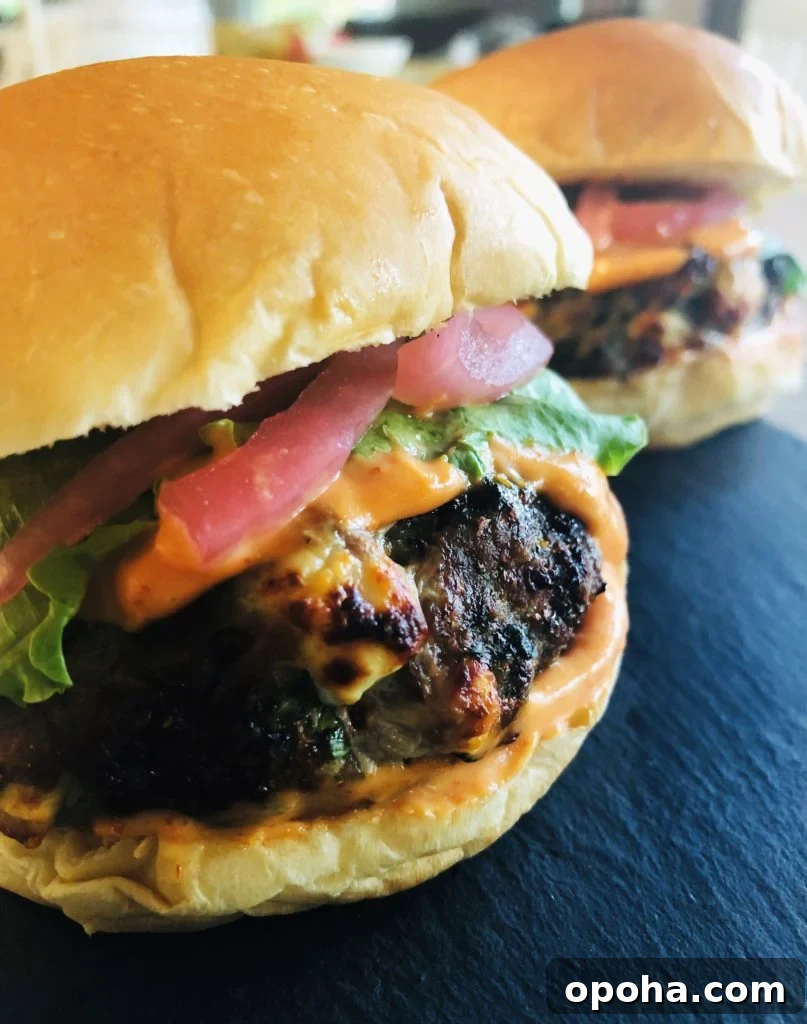 Air Fryer Spinach Feta Turkey Burgers