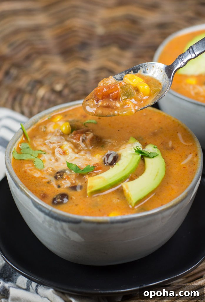 Instant Pot & Slow Cooker Taco Soup Recipe for Busy Weeknights 4 Easy Healthy Taco Soup is an easy meal, packed with vegetables and requires no chopping! With Instant pot, slow cooker and stovetop instructions, this soup can be made any way you like it!