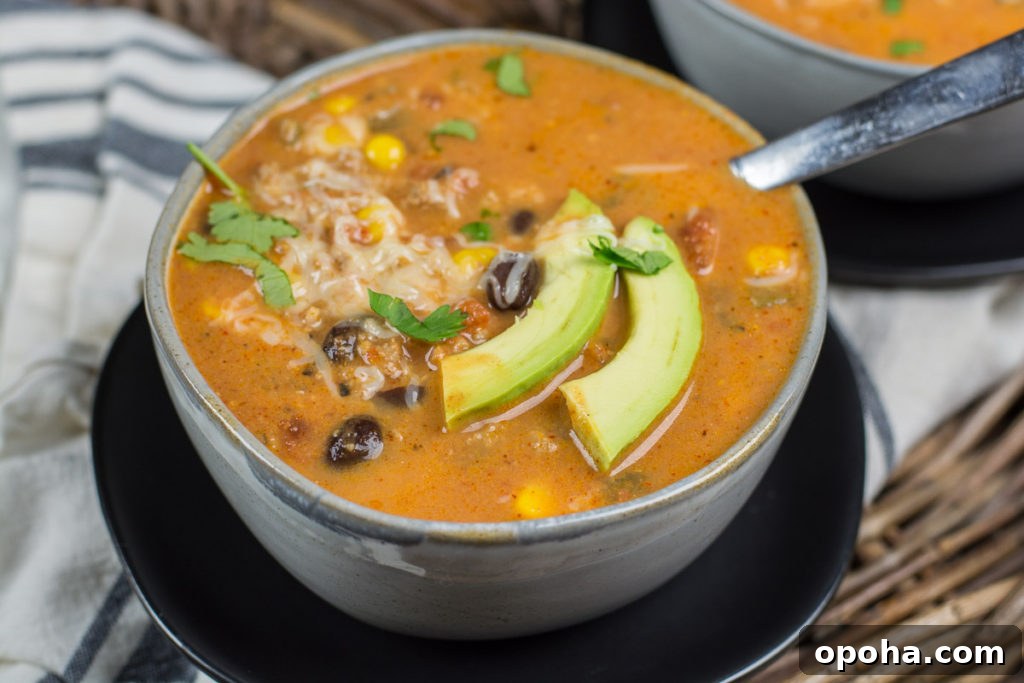 Instant Pot & Slow Cooker Taco Soup Recipe for Busy Weeknights 6 Easy Healthy Taco Soup is an easy meal, packed with vegetables and requires no chopping! With Instant pot, slow cooker and stovetop instructions, this soup can be made any way you like it!