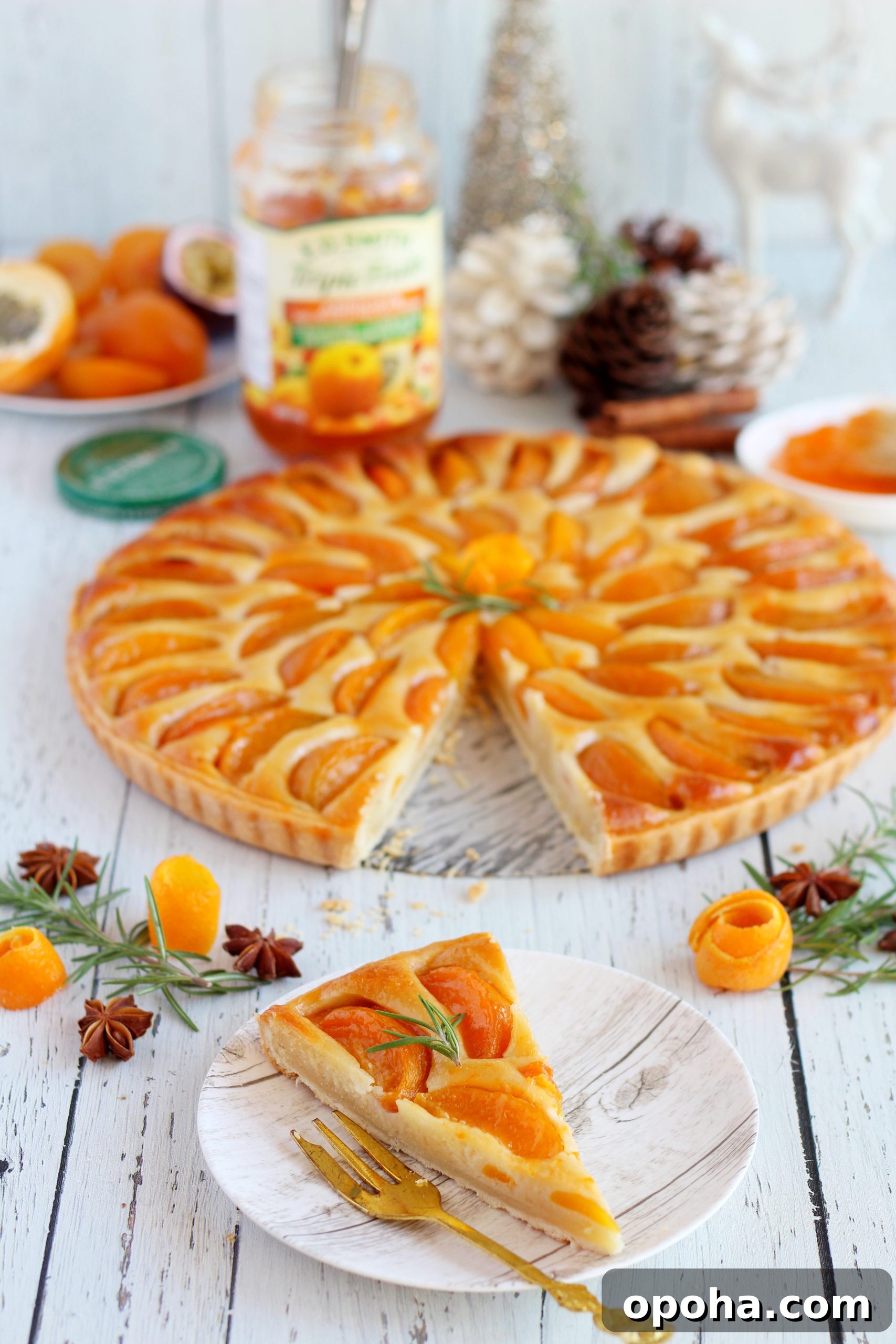 Apricot Almond Tart with Frangipane Filling 3 tart with apricots sliced
