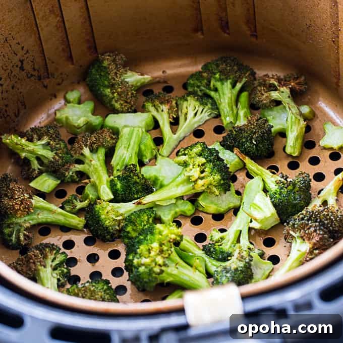 Crispy Air Fryer Roasted Broccoli Recipe 2 Air Fryer Roasted Broccoli