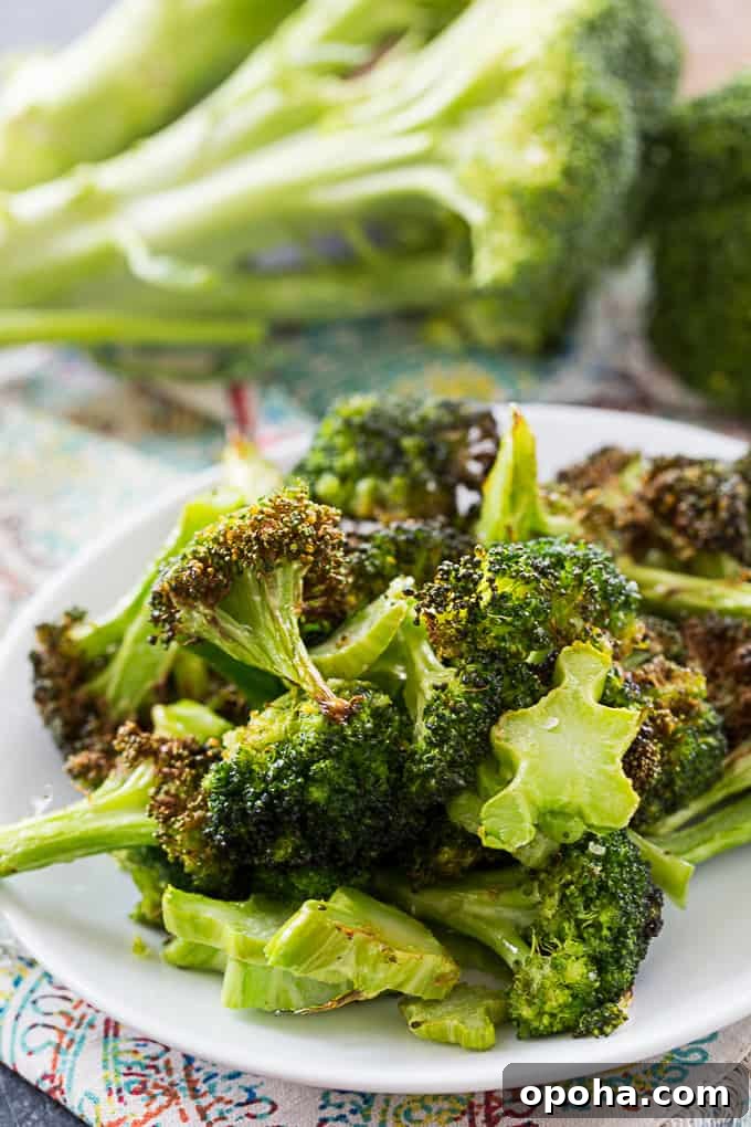 Crispy Air Fryer Roasted Broccoli Recipe 4 Air Fryer Roasted Broccoli