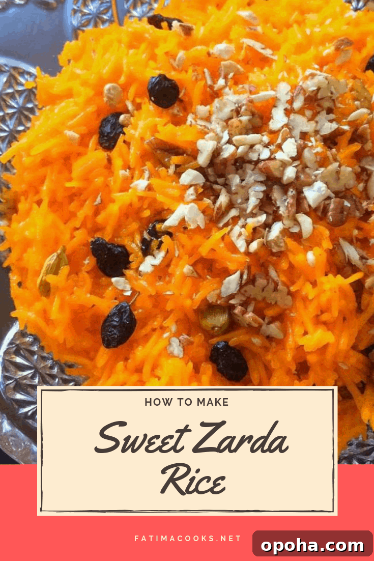 Zarda - Pakistani Sweet Rice with Nuts, Raisins & Cardamom