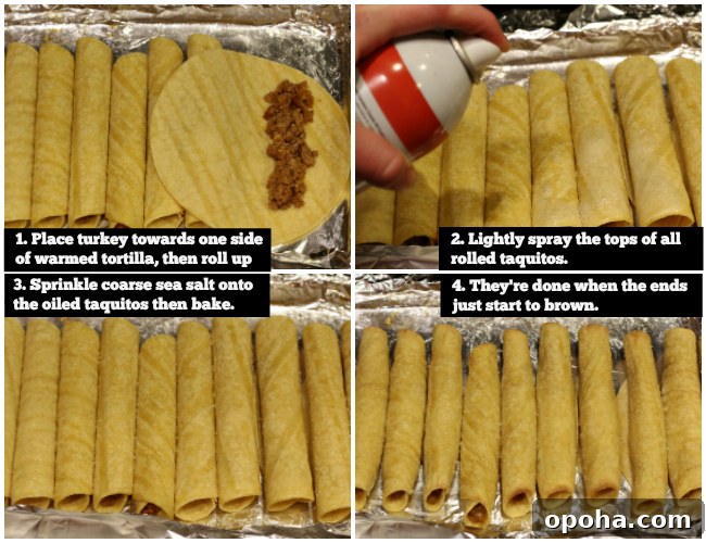 Crispy Gluten-Free Baked Taquitos with Flavorful Fillings 6 Steps for making gluten-free baked taquitos
