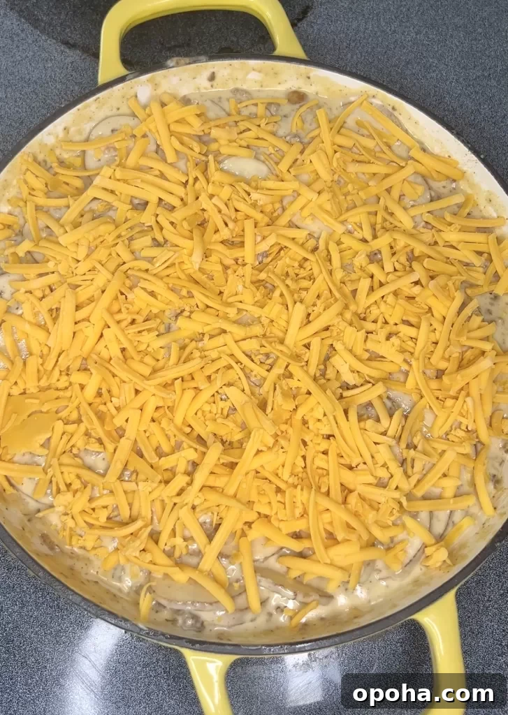 Served cheesy potatoes