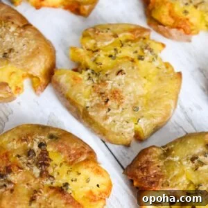 Crispy Air Fryer Smashed Potatoes Recipe 9 Smashed potatoes cooked in the air fryer.