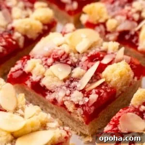 Cherry Pie Bars Recipe: Easy Homemade Cherry Dessert Bars 23 Close up image of cherry pie bars.