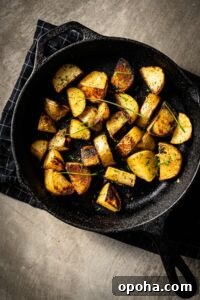 Crispy Air Fryer Baked Potatoes in 30 Minutes 6 grilled potatoes in skillet vertical