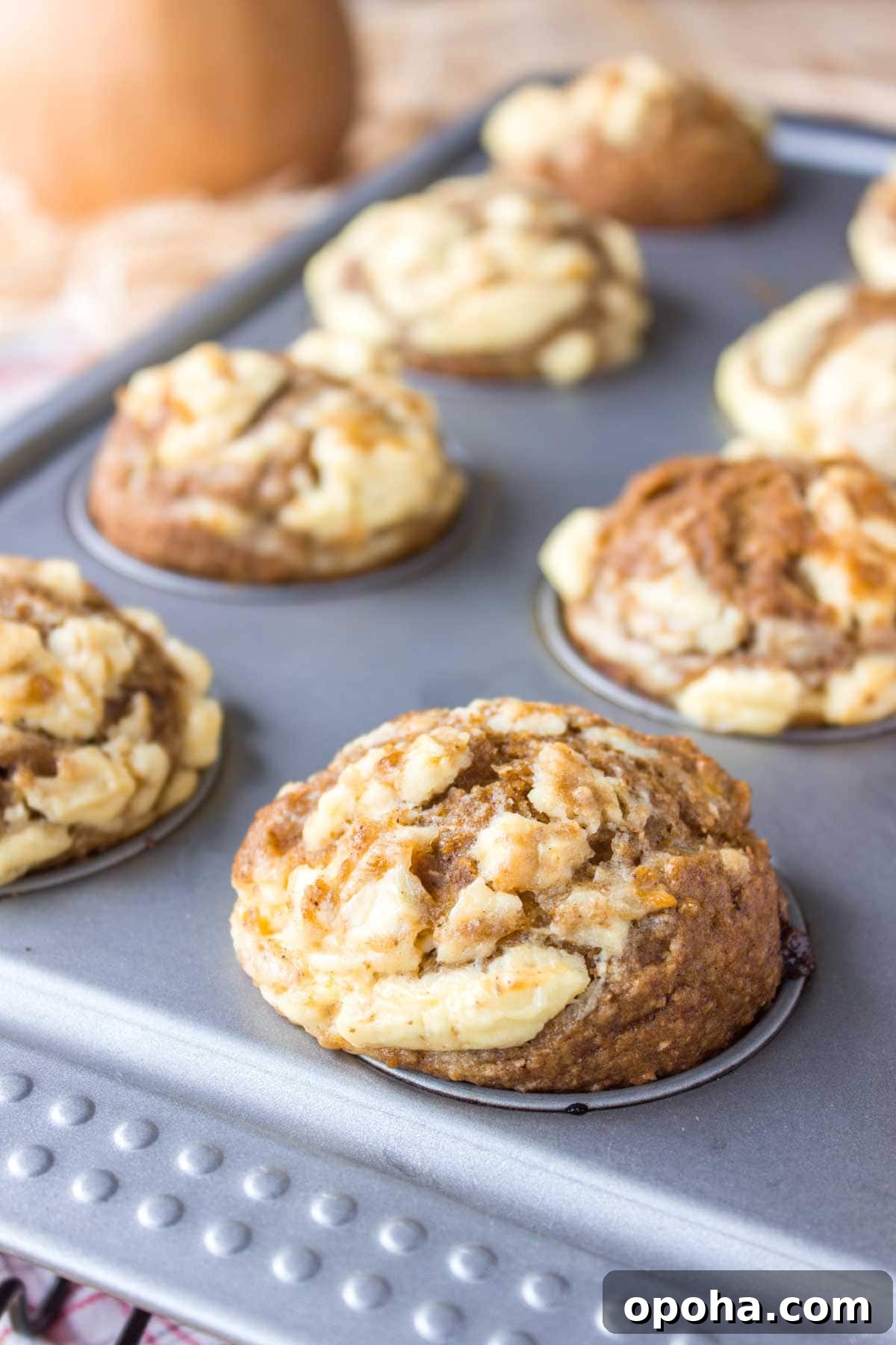 Fragrant, soft and lusciously sweet Pumpkin Cheesecake Muffins
