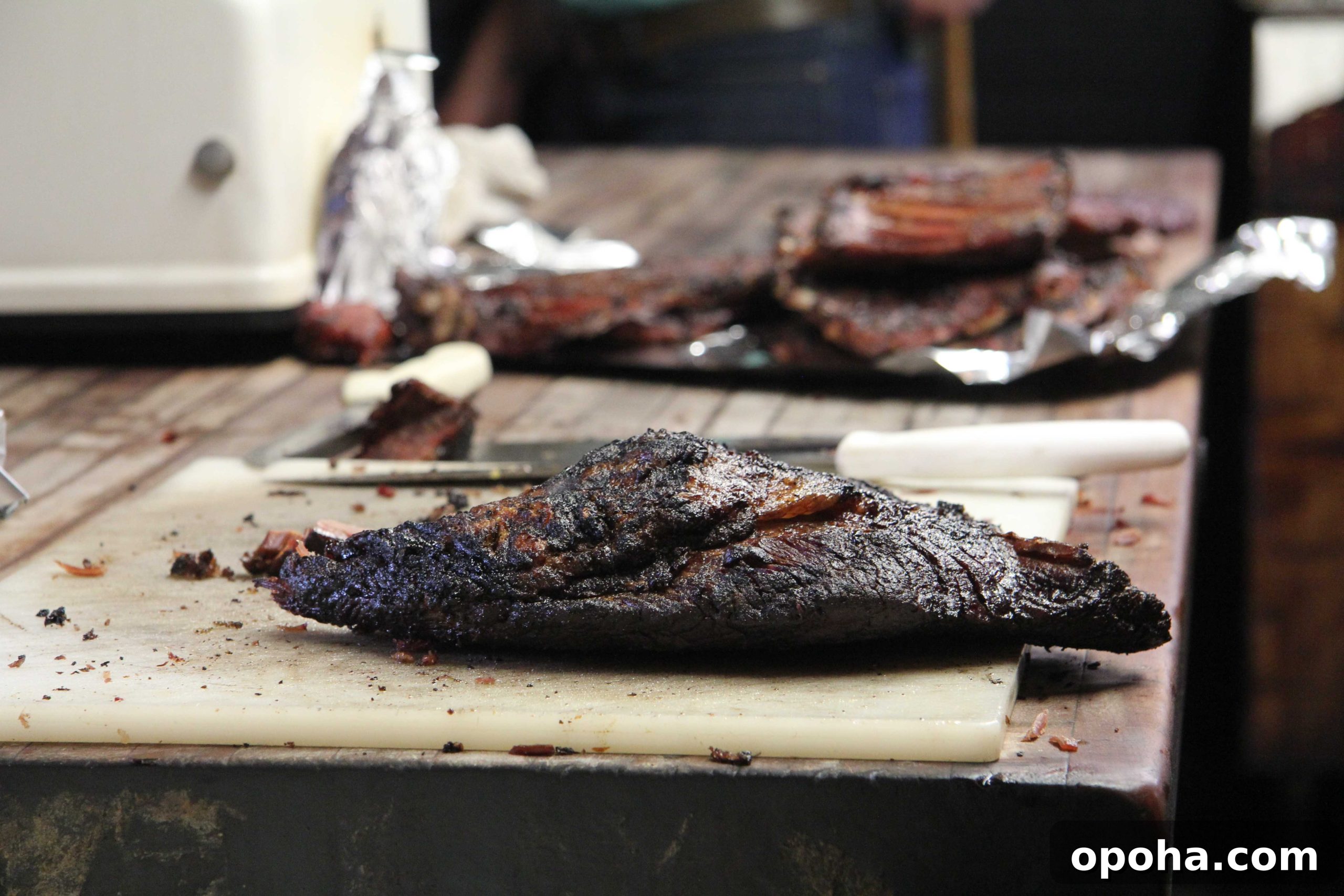 Brisket ready for cutting, Martin's Place