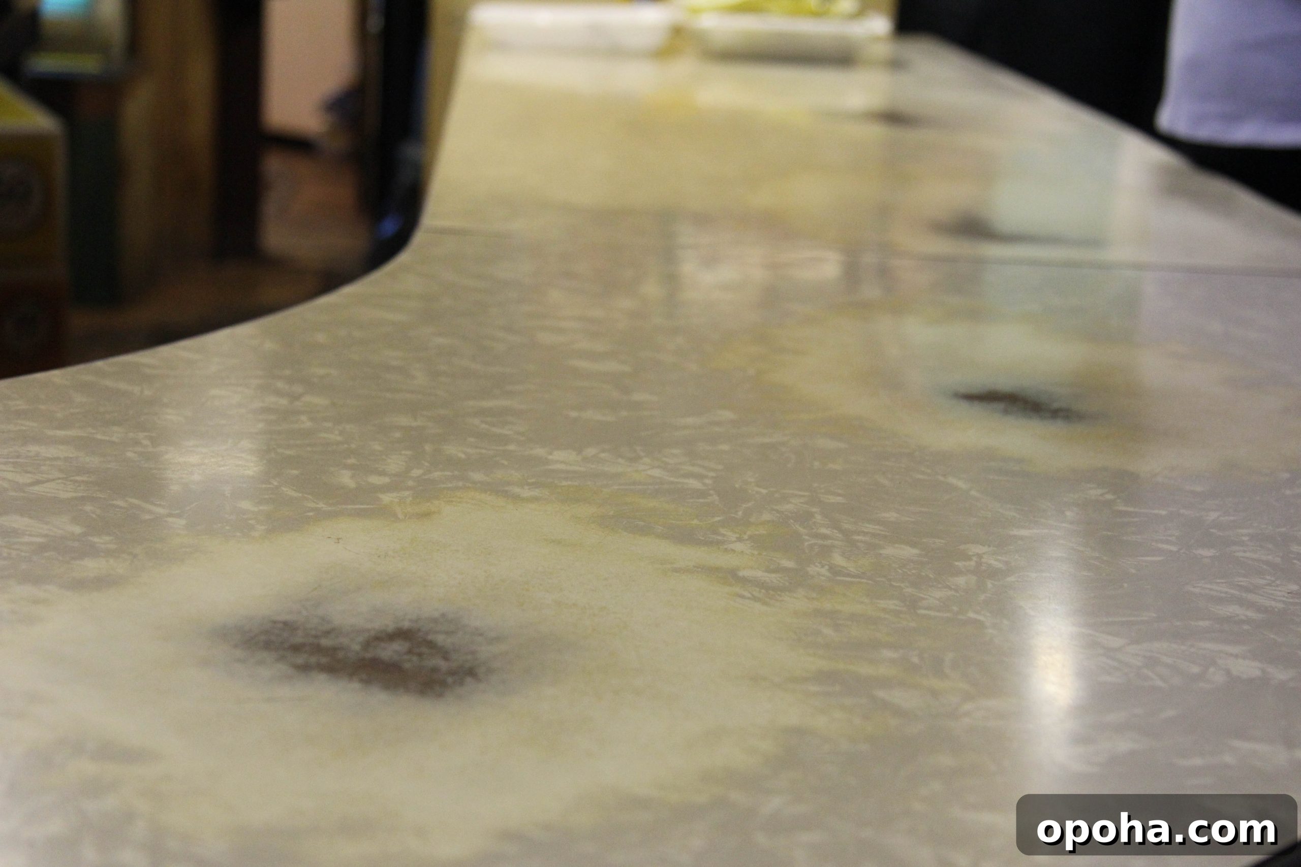 The well-worn countertops at Martin's Place