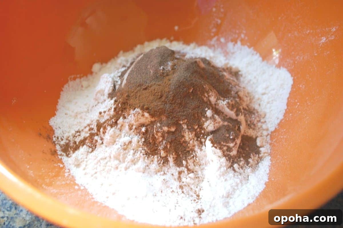 Carrot Cake Cookies Recipe — Moist Spiced Cookies with Cream Cheese Frosting 5 flour cinnamon allspice in bowl