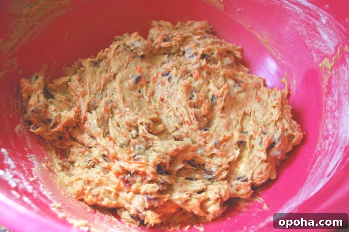 Carrot Cake Cookies Recipe — Moist Spiced Cookies with Cream Cheese Frosting 6 carrot cake cookie batter