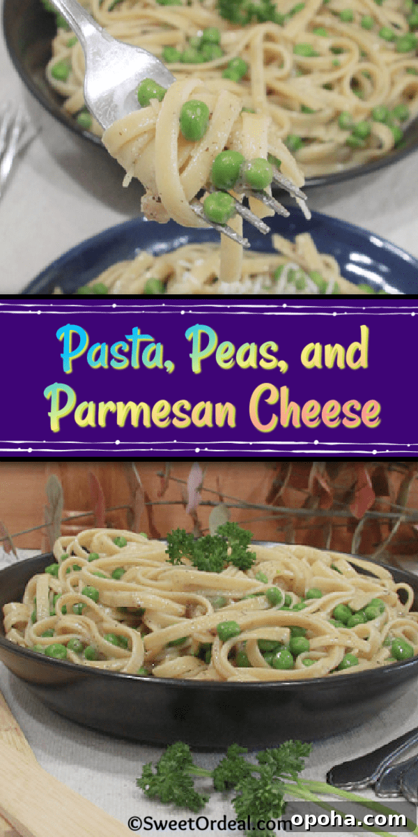 Pasta, Peas, and Parmesan Cheese