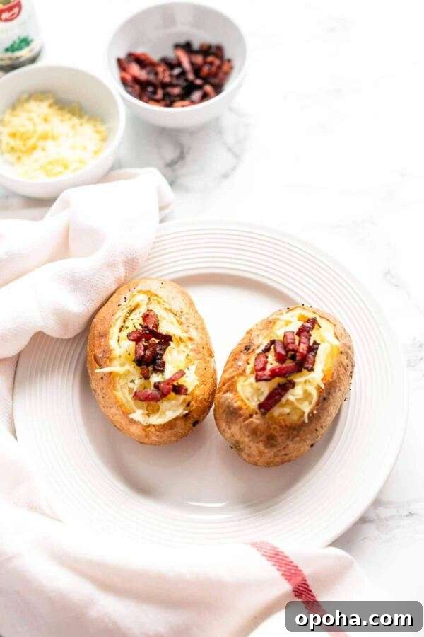 50 Irresistible Potato Recipes for Weeknight Dinners and Sides 2 These Air Fryer Baked Potatoes are fast and delicious. Put them in the Air Fryer and they are done in no time. Load them with your favorite toppings and serve as a side dish.