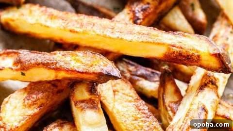 Extra crisp oven fries — quick and tasty.