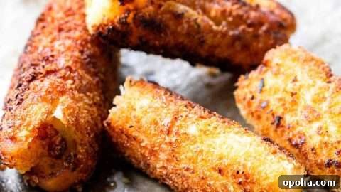Classic potato croquettes — crunchy outside, soft inside.