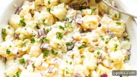 Quick and creamy potato salad.