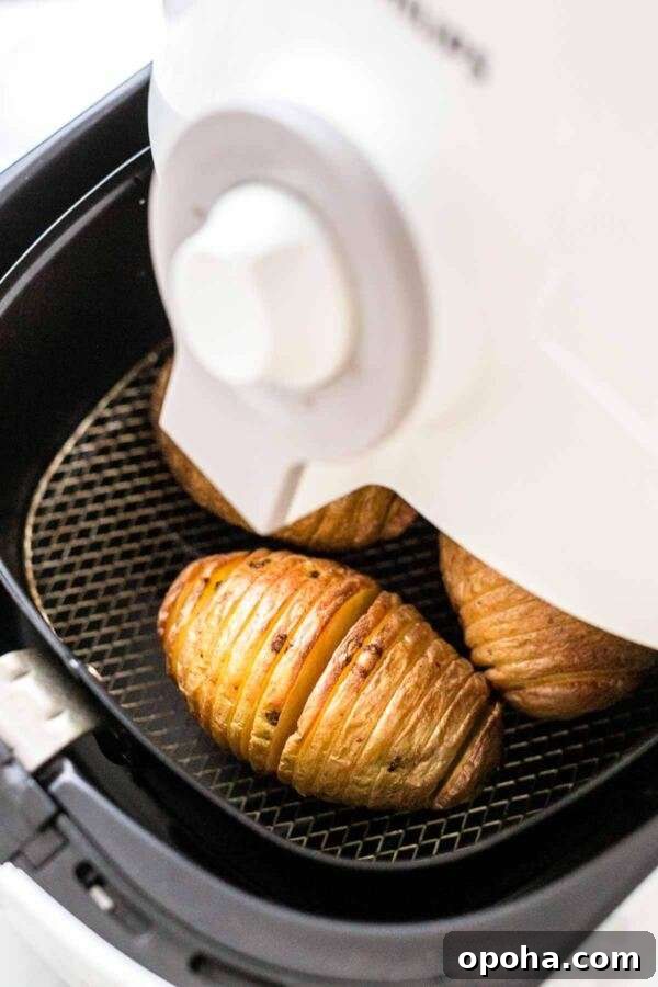 50 Irresistible Potato Recipes for Weeknight Dinners and Sides 3 Air Fryer Hasselback potatoes are a great side dish this that you have on the table in less than 20 minutes. Fork tender with a crispy skin. Load it with your favorite toppings and you have the best restaurant style baked potato that not only tastes great but also looks great.