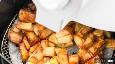 Air Fryer patatas bravas: classic tapas made easy.