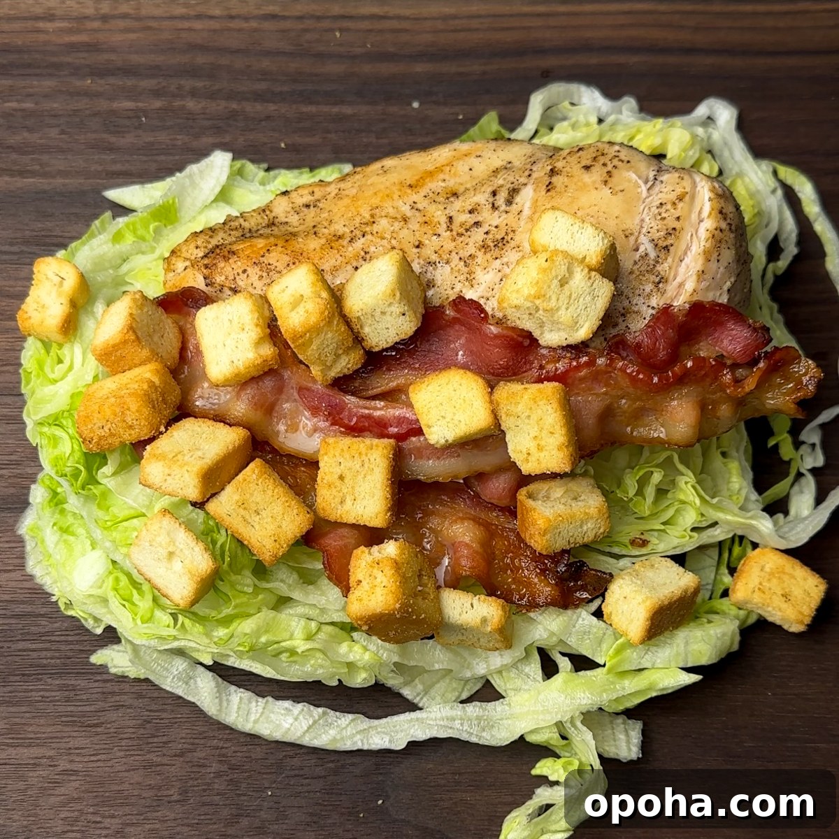Crispy Chicken Caesar Salad Wrap Recipe 4 Add all ingredients to a cutting board.