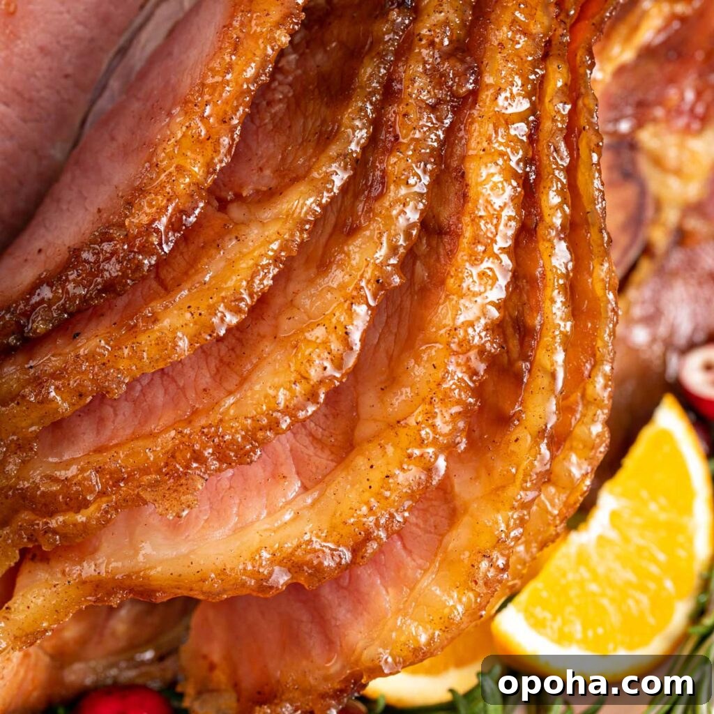 14 Delicious Easter Recipes to Make at Home 2 Sweet honey glazed ham sliced.