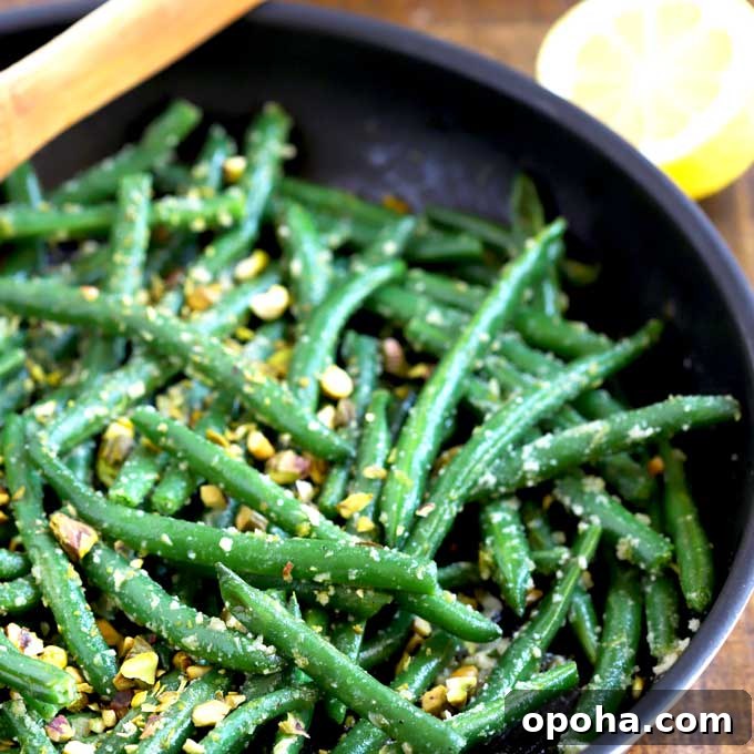 14 Delicious Easter Recipes to Make at Home 10 Sauteed Green Beans in a skillet.