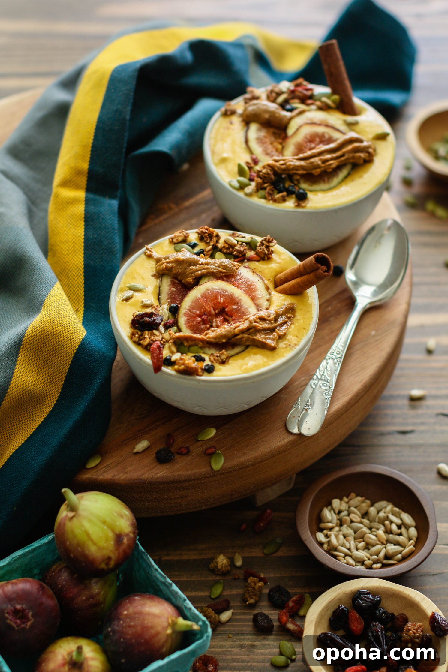 Autumn Winter Squash Mango Smoothie Bowl (Banana-Free)