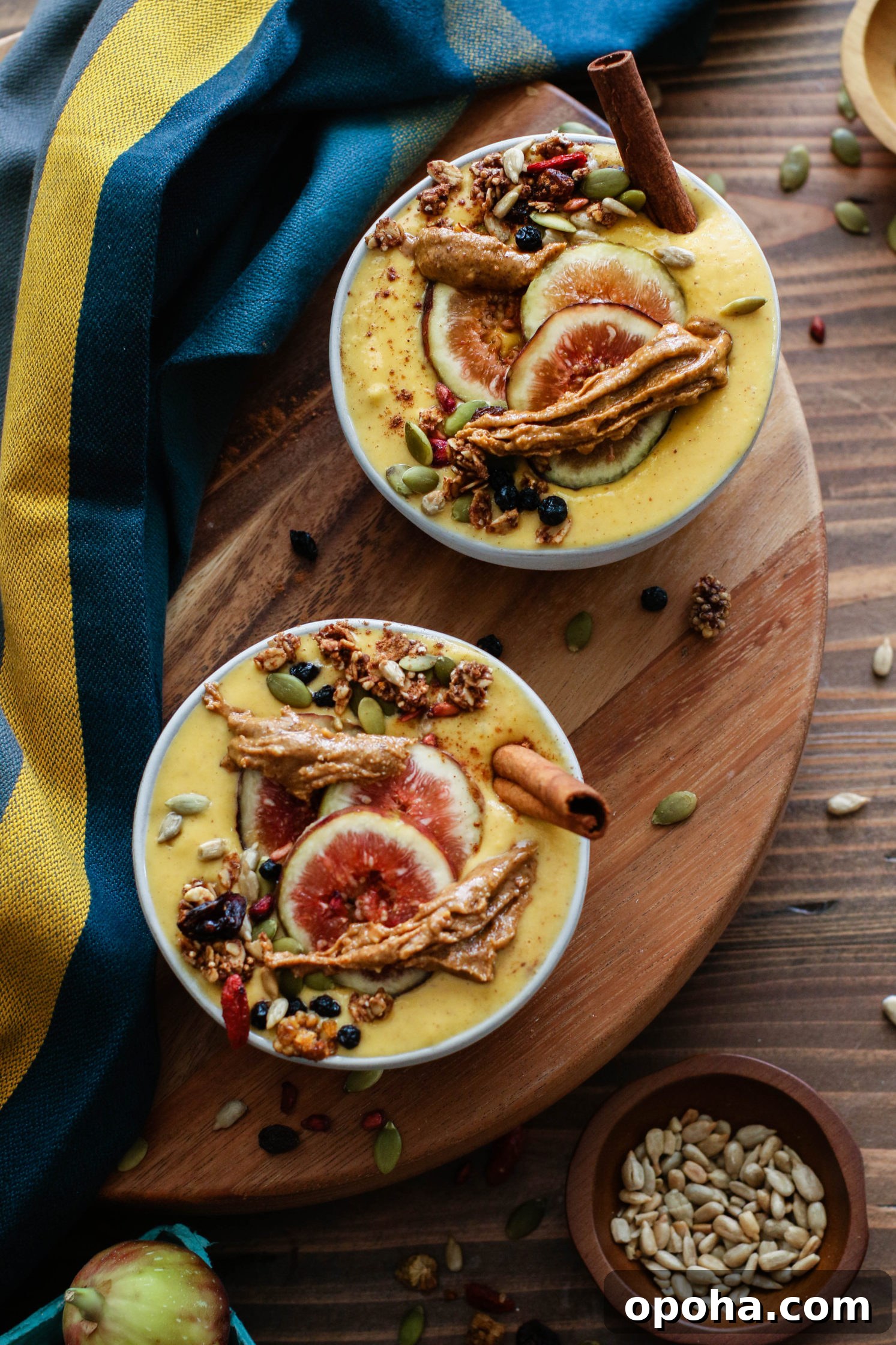 Autumn Winter Squash Mango Smoothie Bowl (Banana-Free)