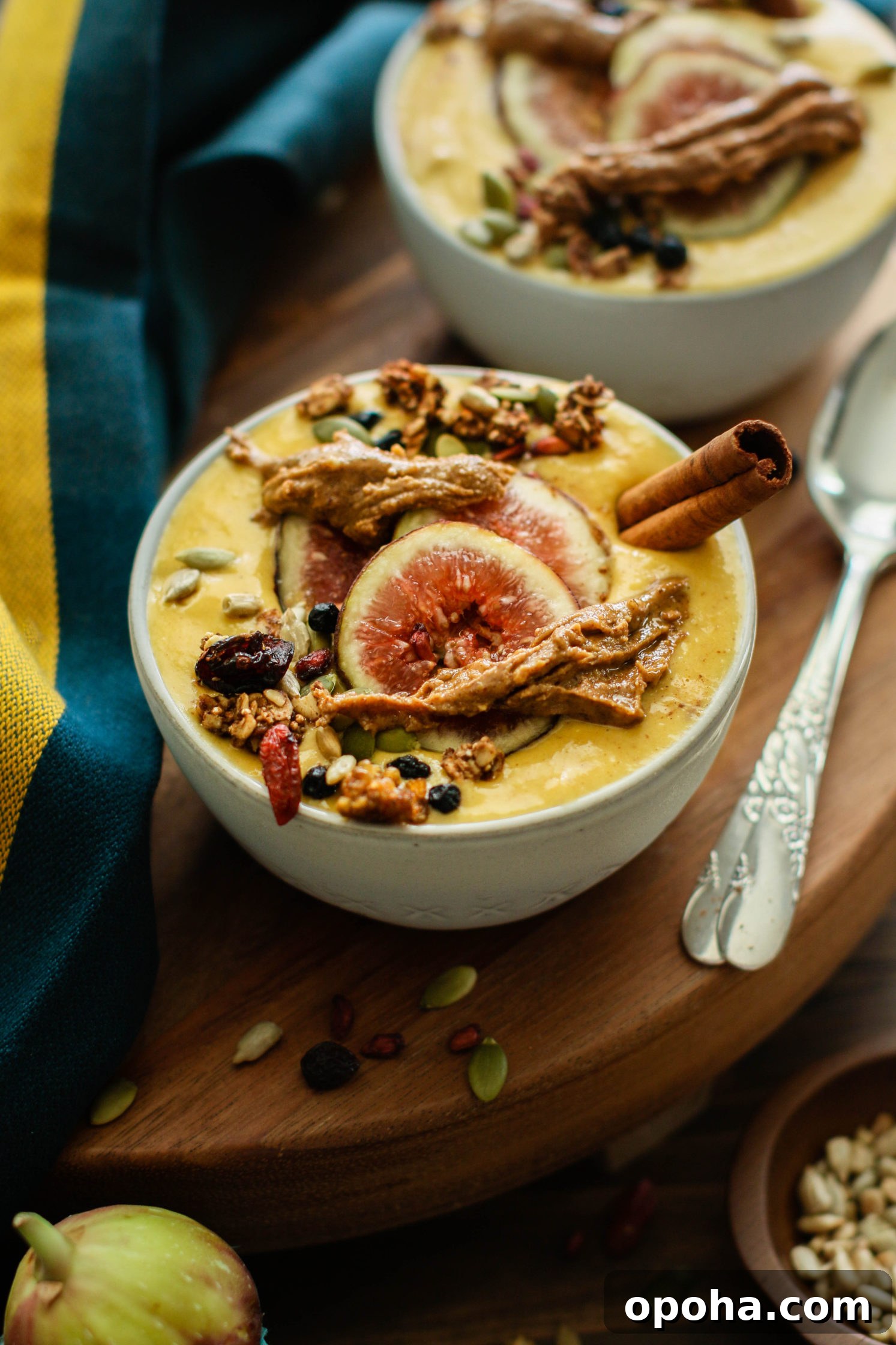 Autumn Winter Squash Mango Smoothie Bowl (Banana-Free)