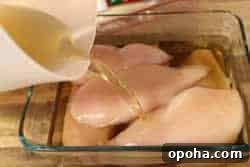 Juicy Bacon-Wrapped Chicken Breast Recipe for Dinner 6 Pour brine over chicken breasts
