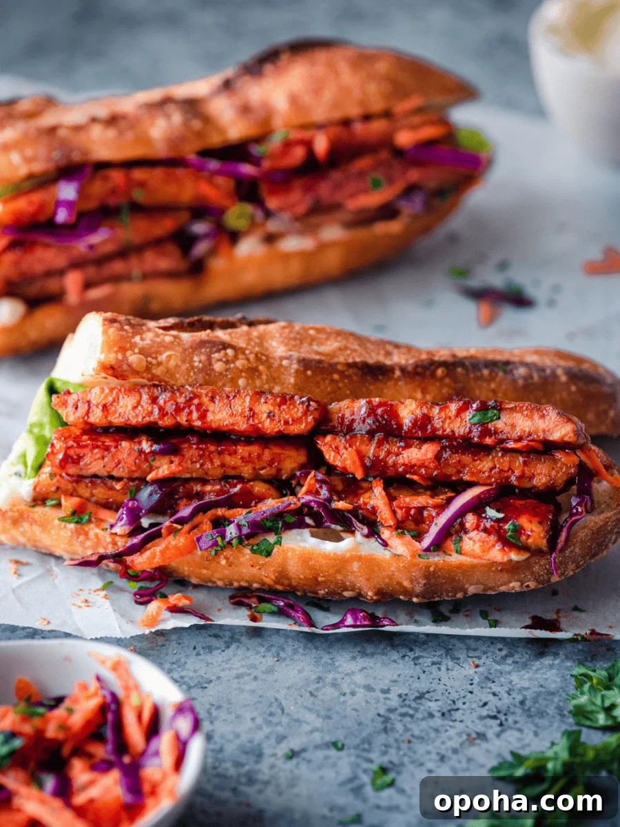 bbq glazed tempeh