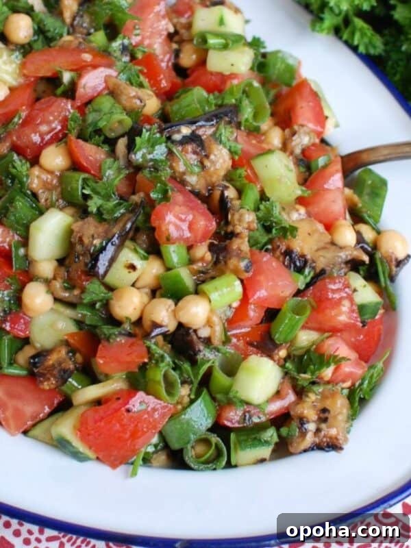 Mediterranean Eggplant Chickpea Salad image 1200 x 1200