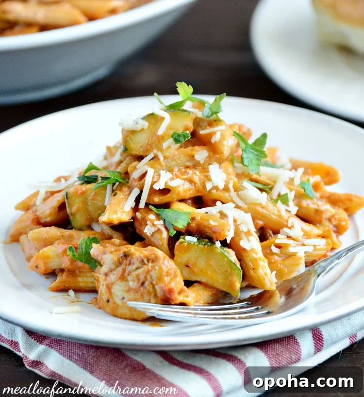 one-pot-creamy-garlic-chicken-pasta-plate