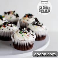 Cookies and Cream Ice Cream Cupcakes | www.tasteandtellblog.com