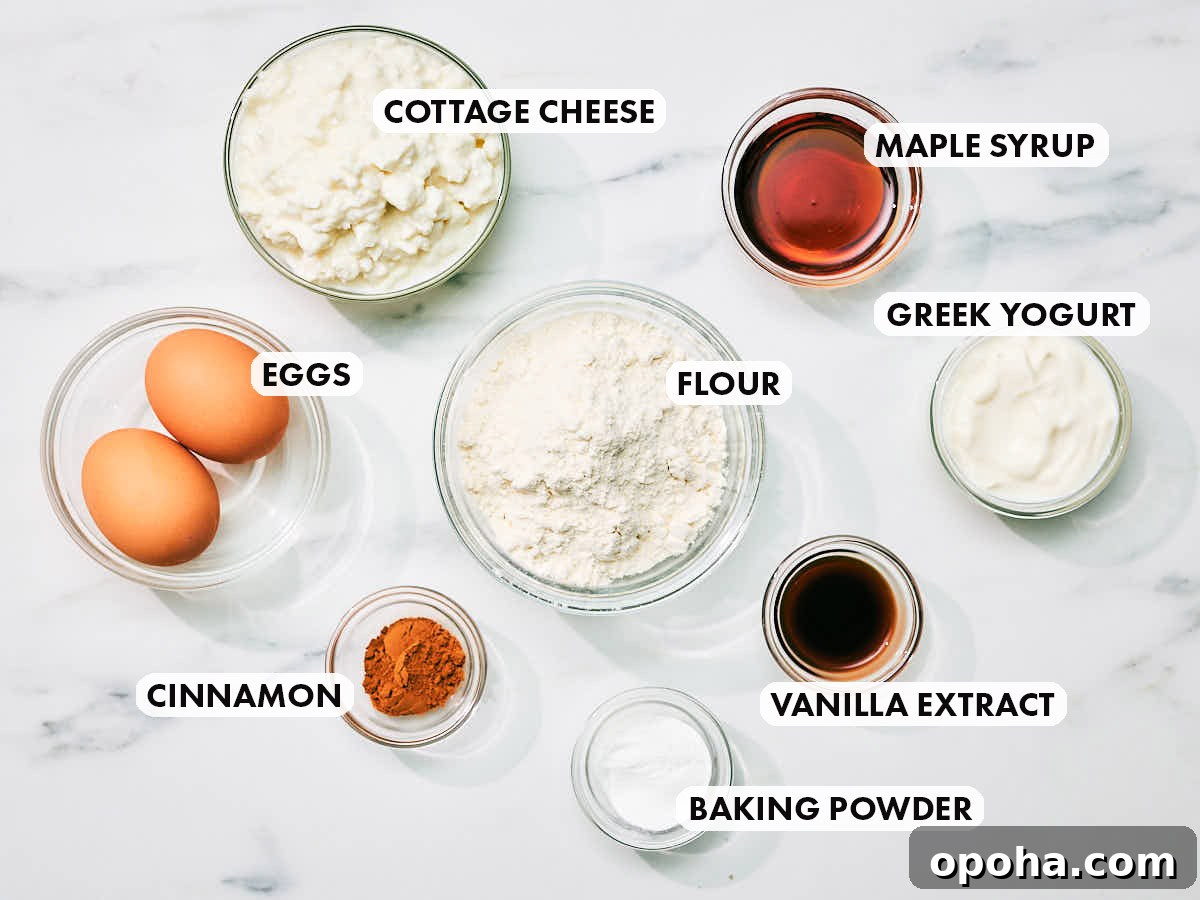 High-Protein Cottage Cheese Pancakes for Muscle Gain and Weight Loss 5 Ingredients to make high protein cottage cheese pancakes without protein powder.