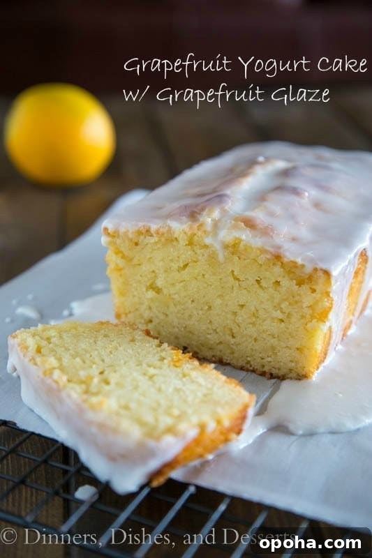Grapefruit Yogurt Cake with Tart Grapefruit Glaze 2 Grapefruit Yogurt Cake with a Grapefruit Glaze