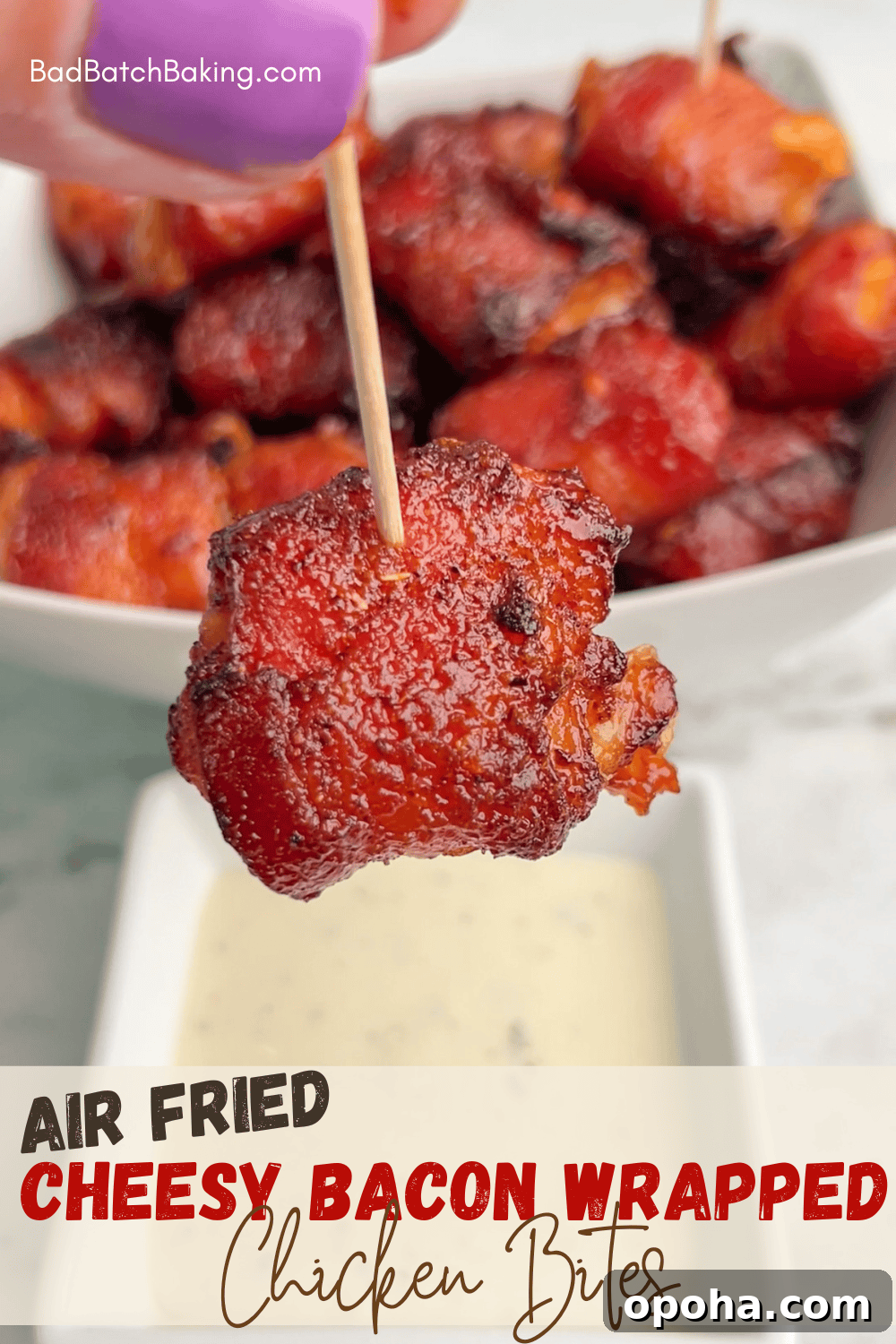 Crispy Air-Fried Lemon Pepper Ranch Chicken Tenders 11 bacon wrapped chicken bites