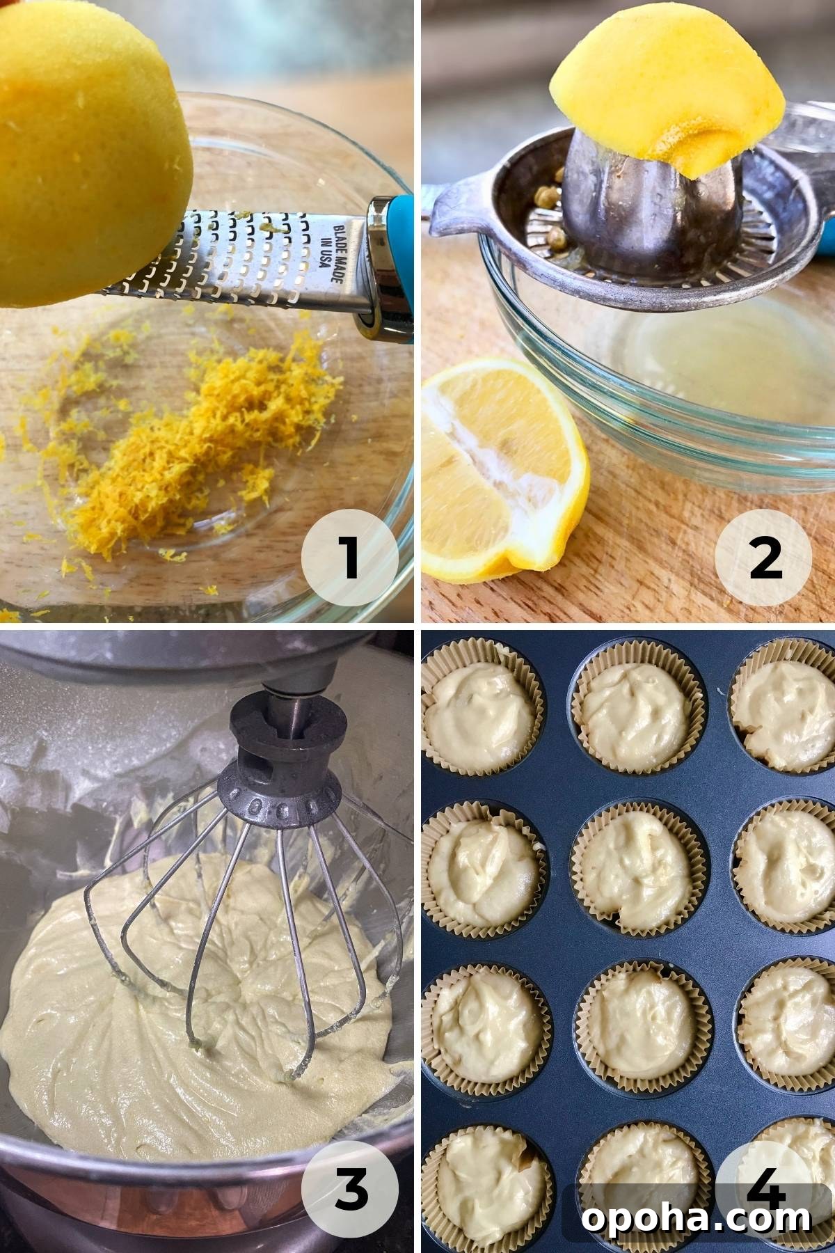Baked lemon cupcakes