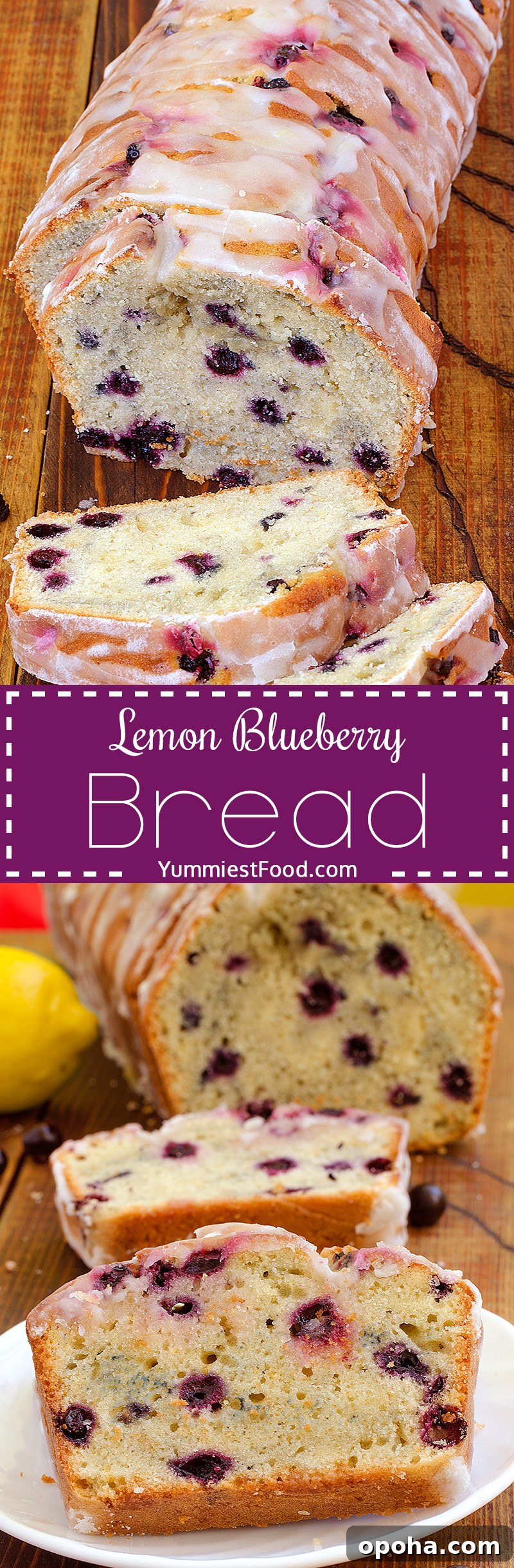 Lemon Blueberry Bread is quick, delicious and easy to make.
