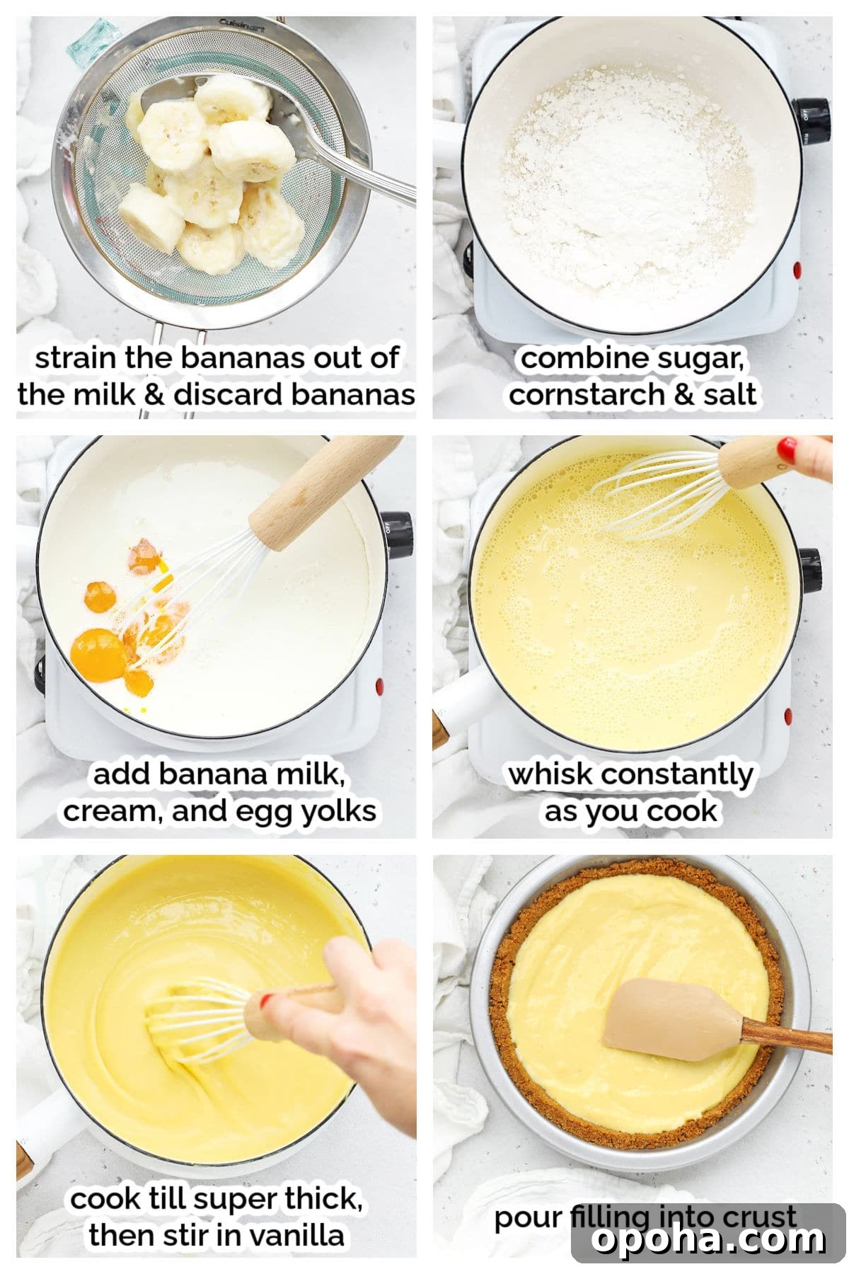 Gluten-Free Banana Cream Pie Recipe — Light, Silky & Delicious 6 making gluten-free banana cream pie filling step by step