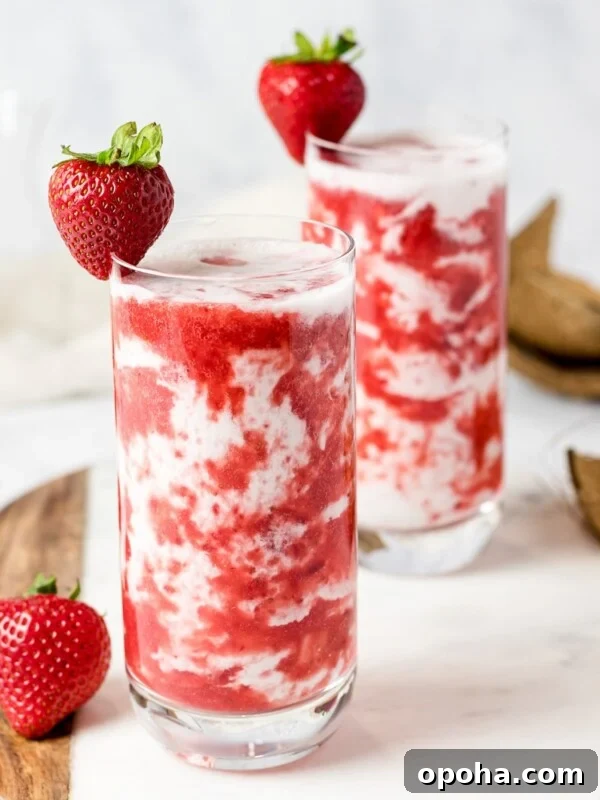 Japanese Fruit Sandwich (Strawberry Sando): How to Make フルーツサンド 18 homemade Korean strawberry milk in two glasses with strawberries