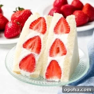 Japanese Fruit Sandwich (Strawberry Sando): How to Make フルーツサンド 21 Japanese fruit sandwich or strawberry sando made with fluffy whipped cream, red strawberries, and Japanese milk bread.
